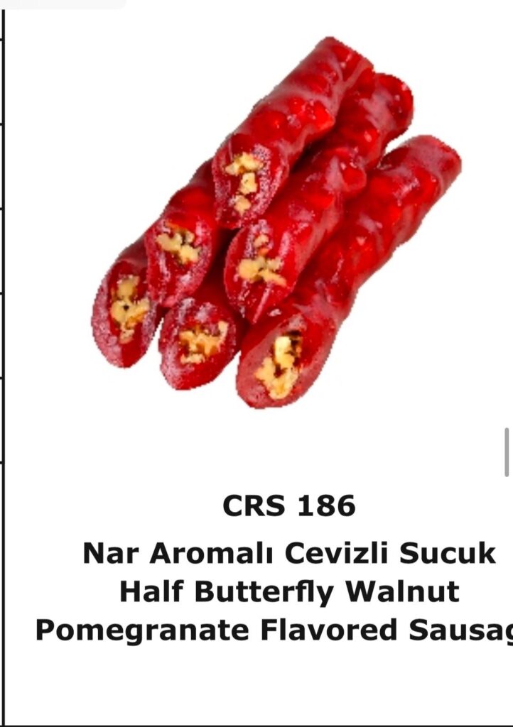 Half Butterfly WalnutPomegranate Flavored Sausage