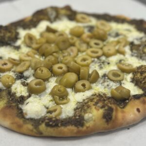 Cheese, Za'atar & Olive Flatbread